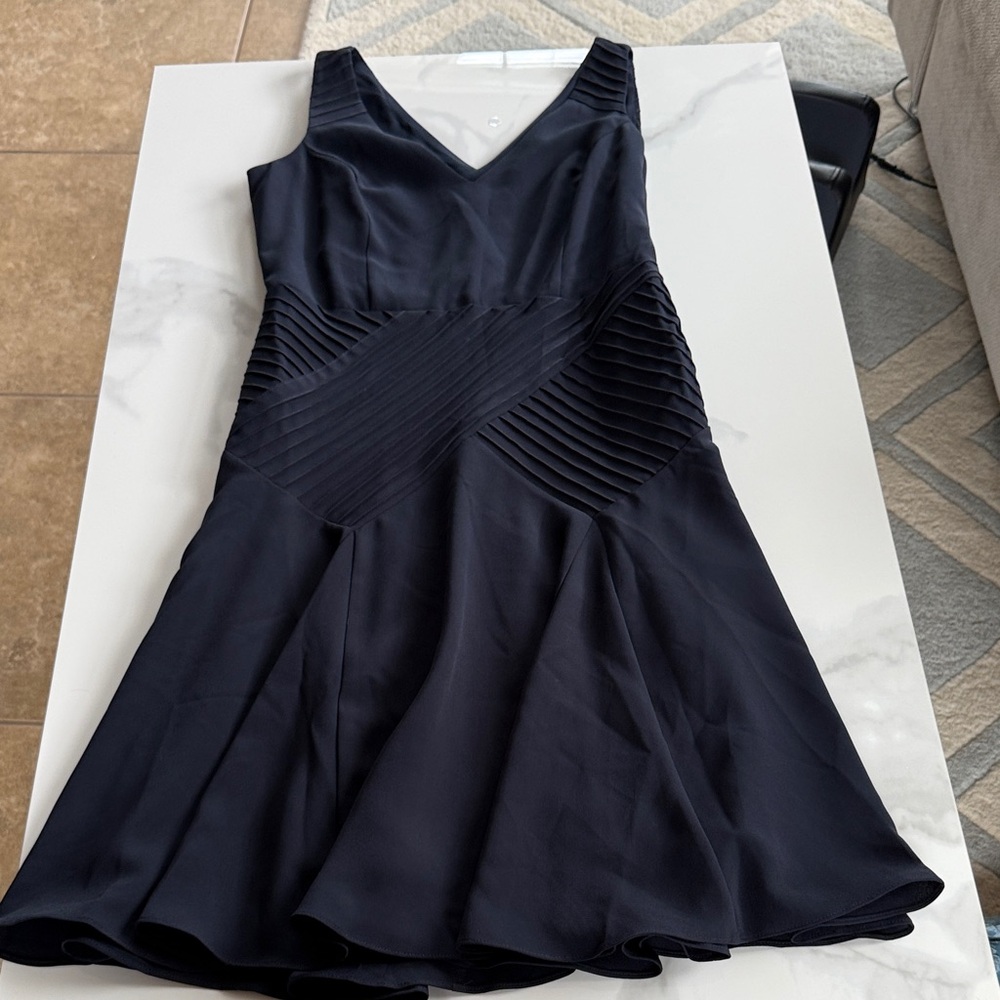Ann Taylor Navy Sleeveless Midi Dress